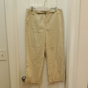 LOFT Cream Petites Stretch Pants